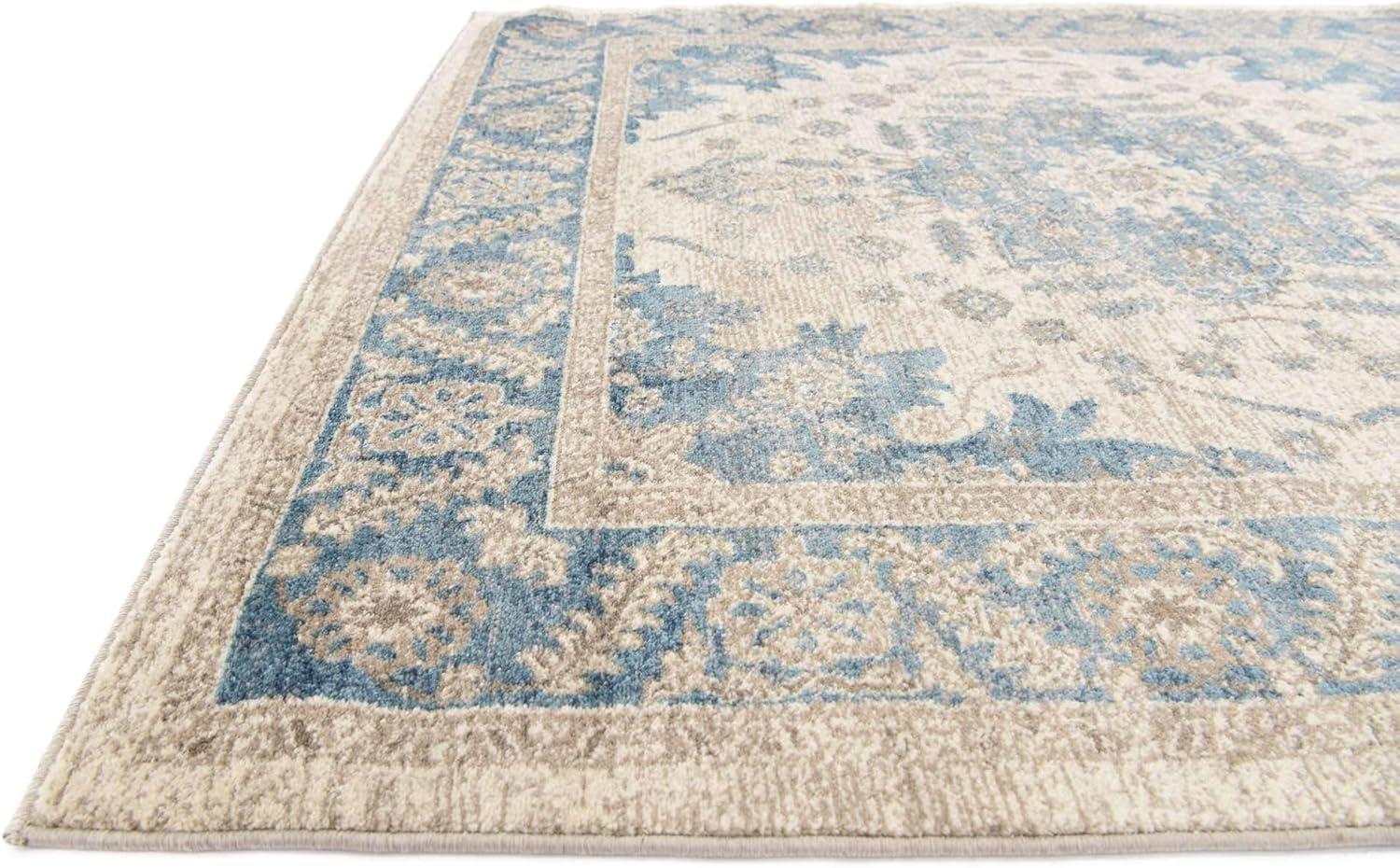 Unique Loom Altstadt Salzburg Rug , 5' 1" x 5' 1" ,Cream