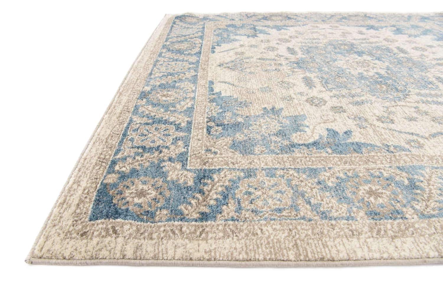 Unique Loom Salzburg Collection Area Rug - Altstadt (5' 1" Square Cream/Gray)