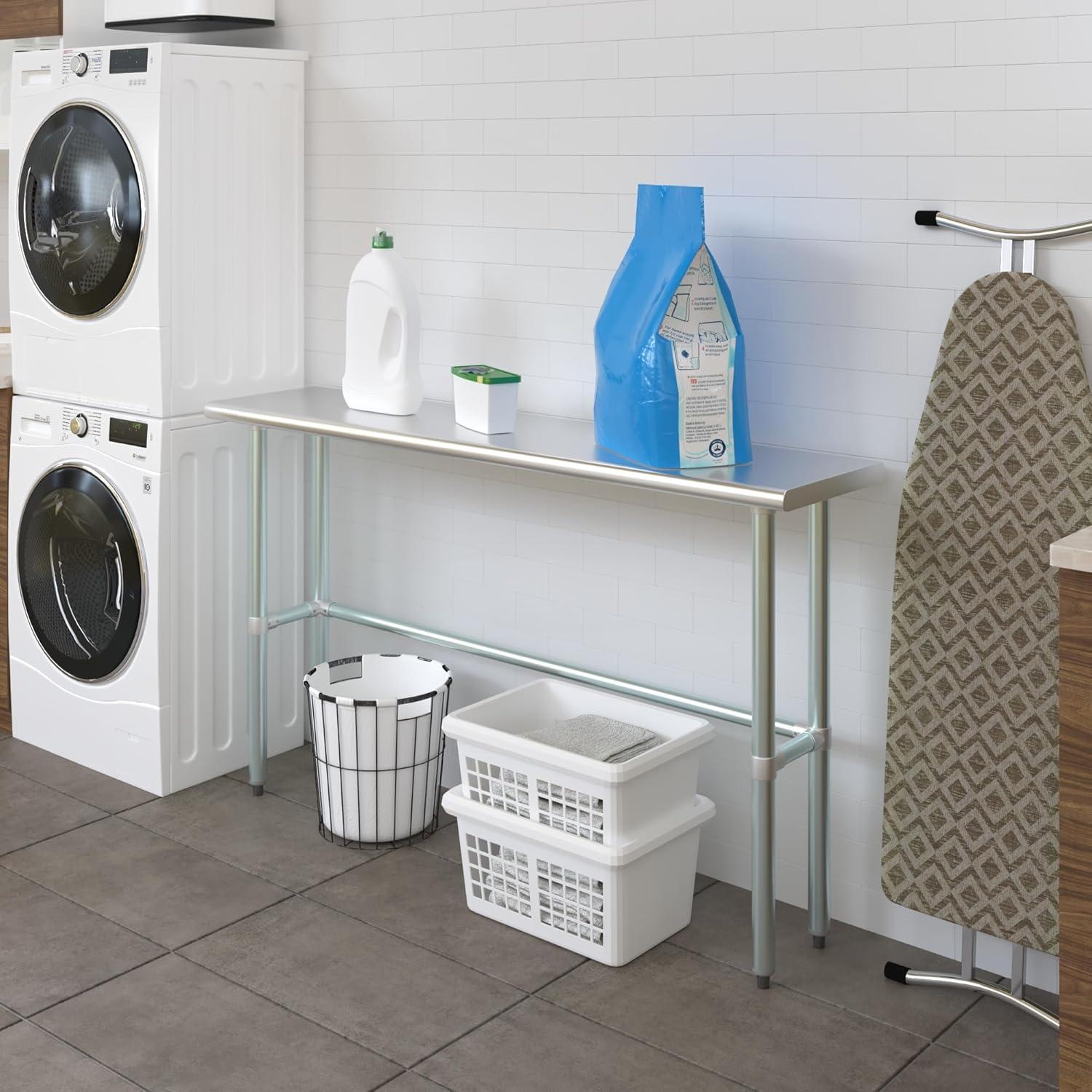 Amgood Stainless Steel Open Base Work Table