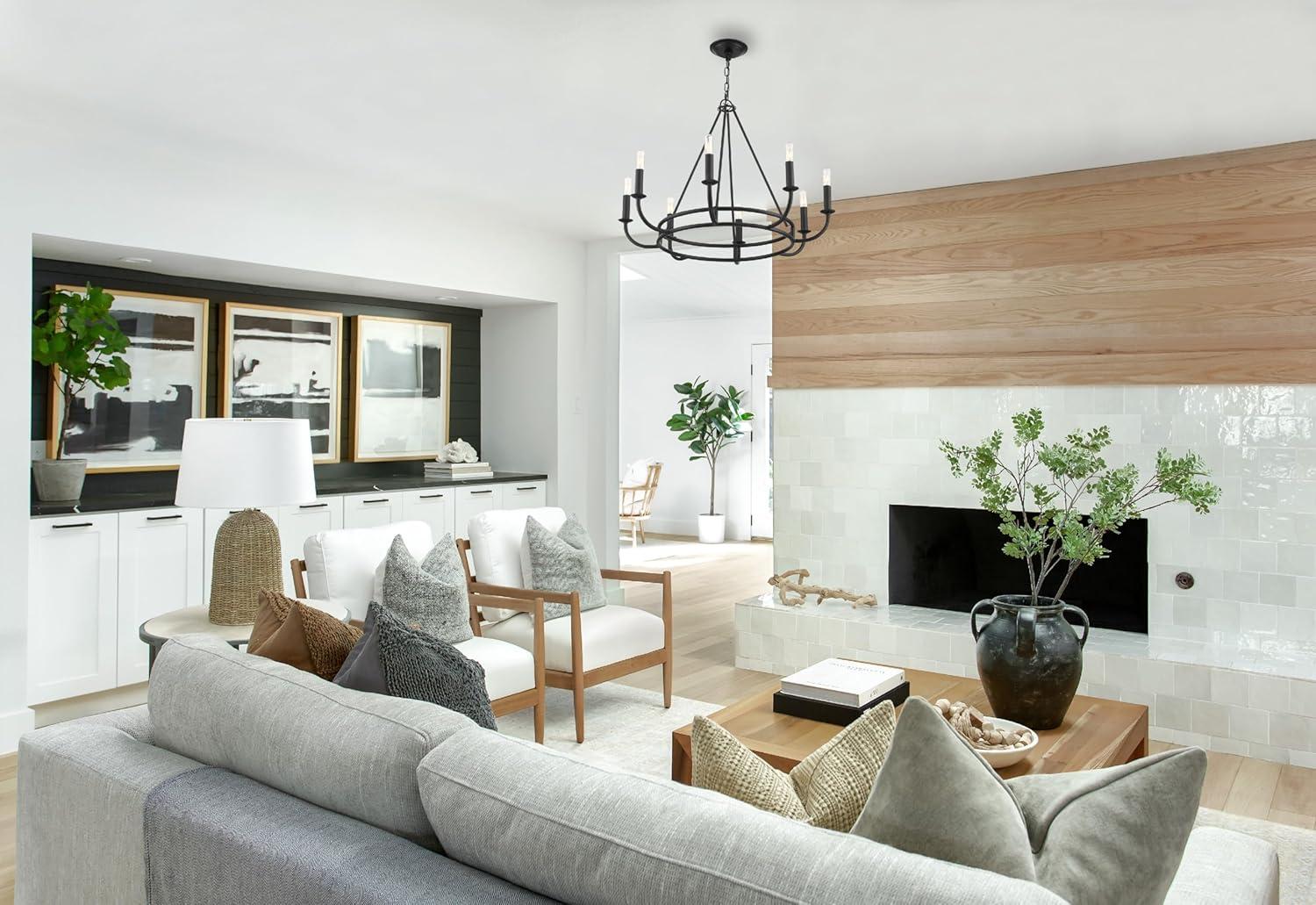 8 Light Chandelier-Matte Black Finish Bailey Street Home 49-Bel-4173355