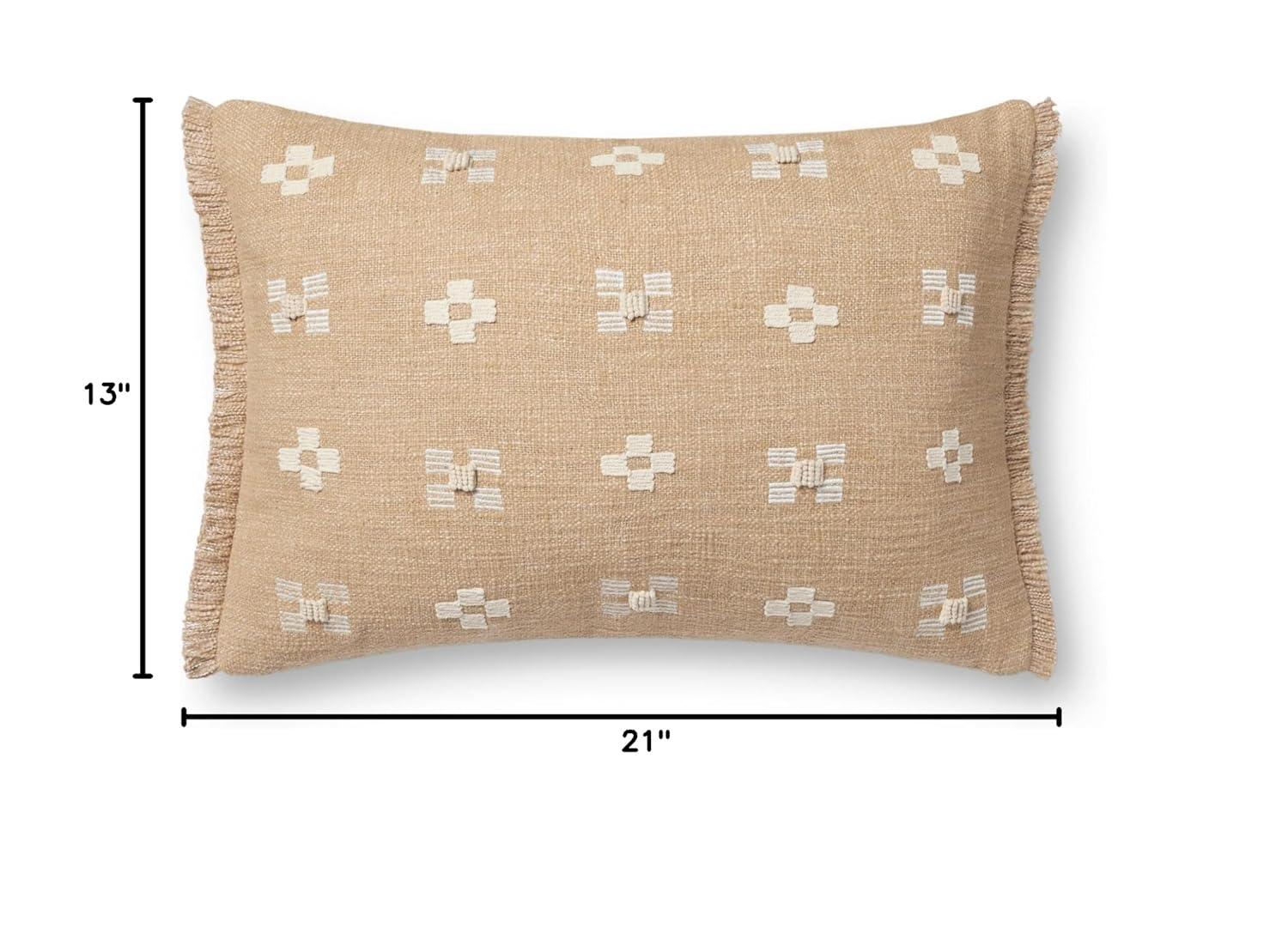 Loloi PLL0122 Natural 13'' x 21'' Cover Only Pillow