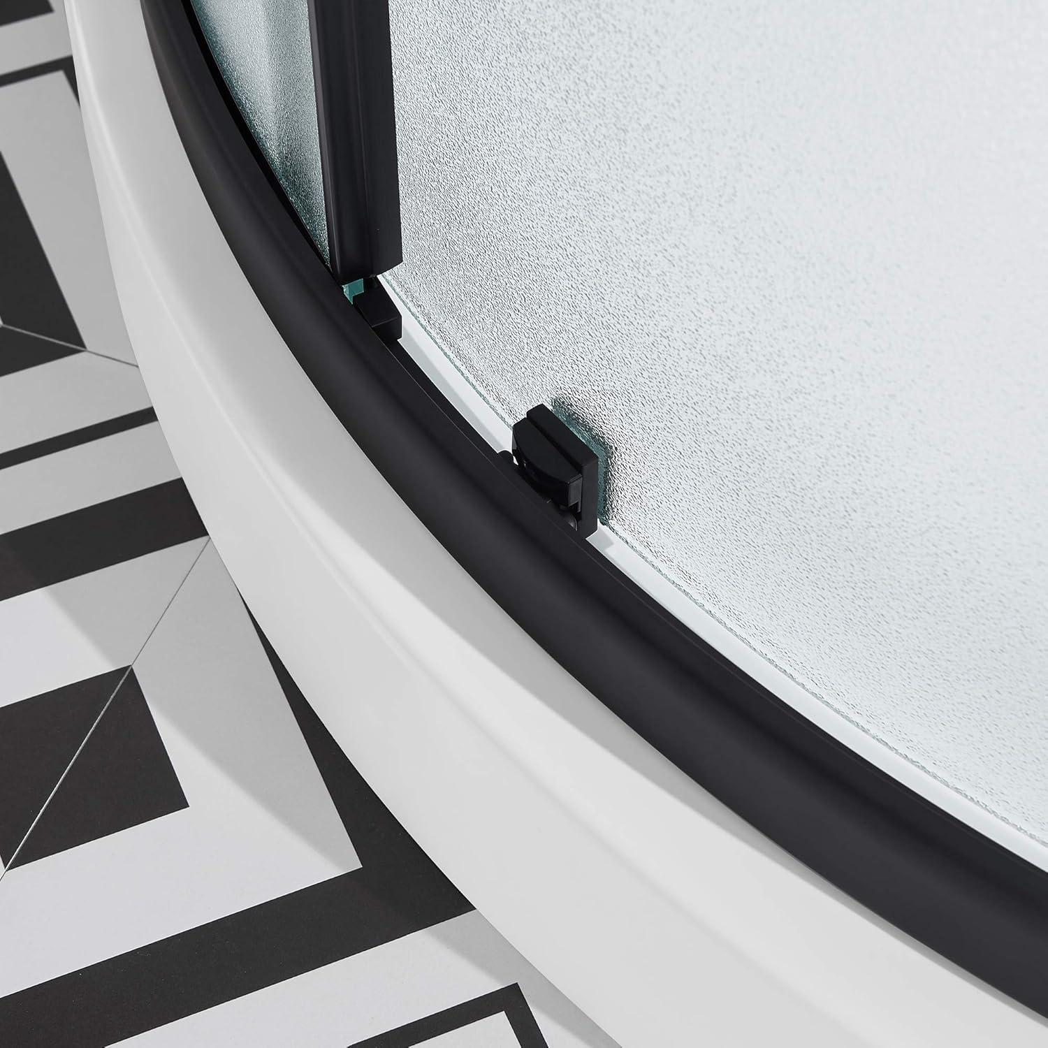 OVE Decors Breeze 33 in. Round Shower Kit w/ Frosted, Base, Wall