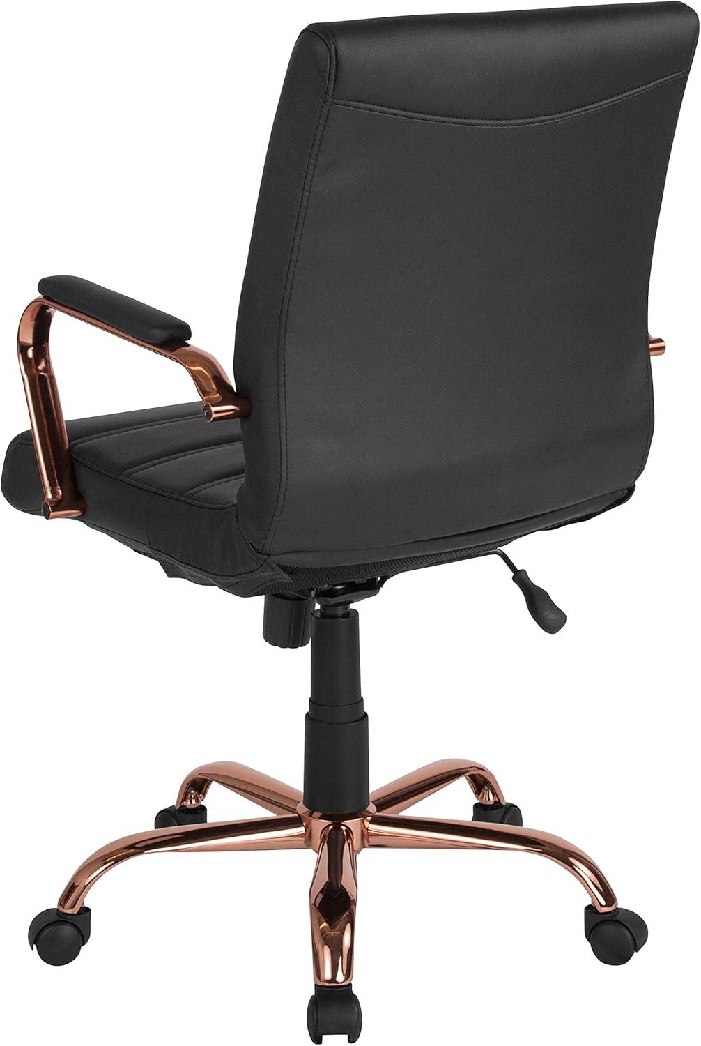 Flash Furniture Mid-Back Executive Swivel Office Chair with Metal Frame and Arms