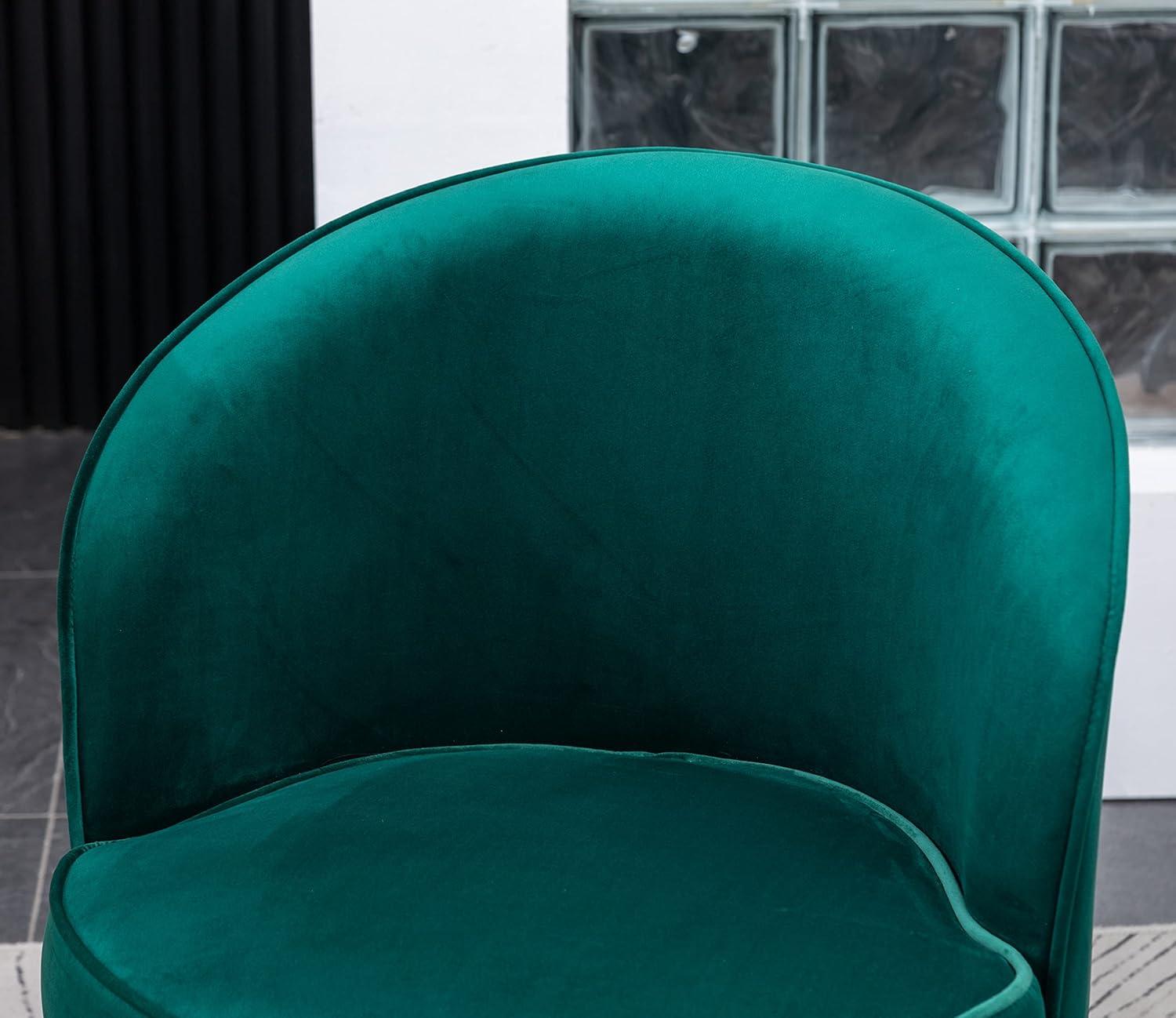 DeeHome Wania Contemporary Velvet Swivel Chair, Green