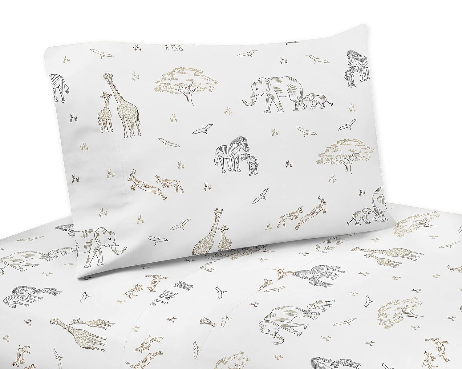 Sweet Jojo Designs Serengeti Sweet Jojo Designs Animal Print Microfiber Twin Sheet Set (Set of 3)