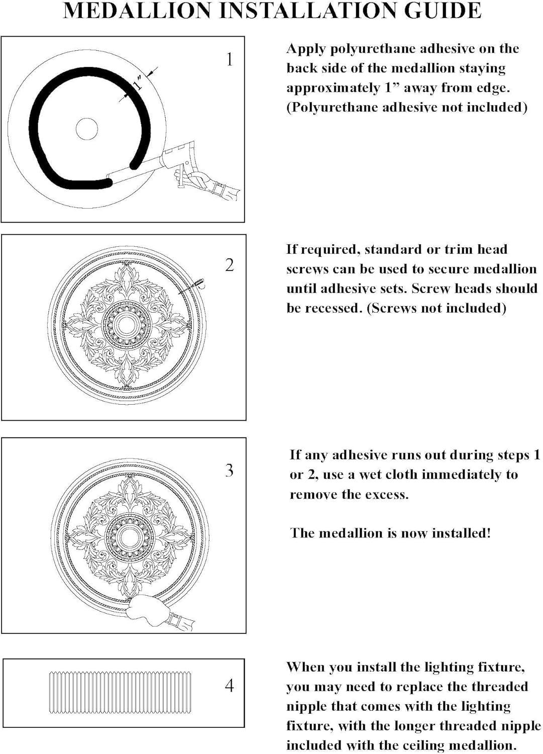 8210-64-Livex Lighting-Versailles - Ceiling Medallion in Style - 30.5 Inches wide by 1.5 Inches high-Hand Painted Palacial Bronze Finish