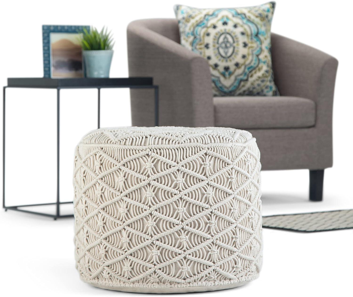 Simpli Home Coates Upholstered Pouf