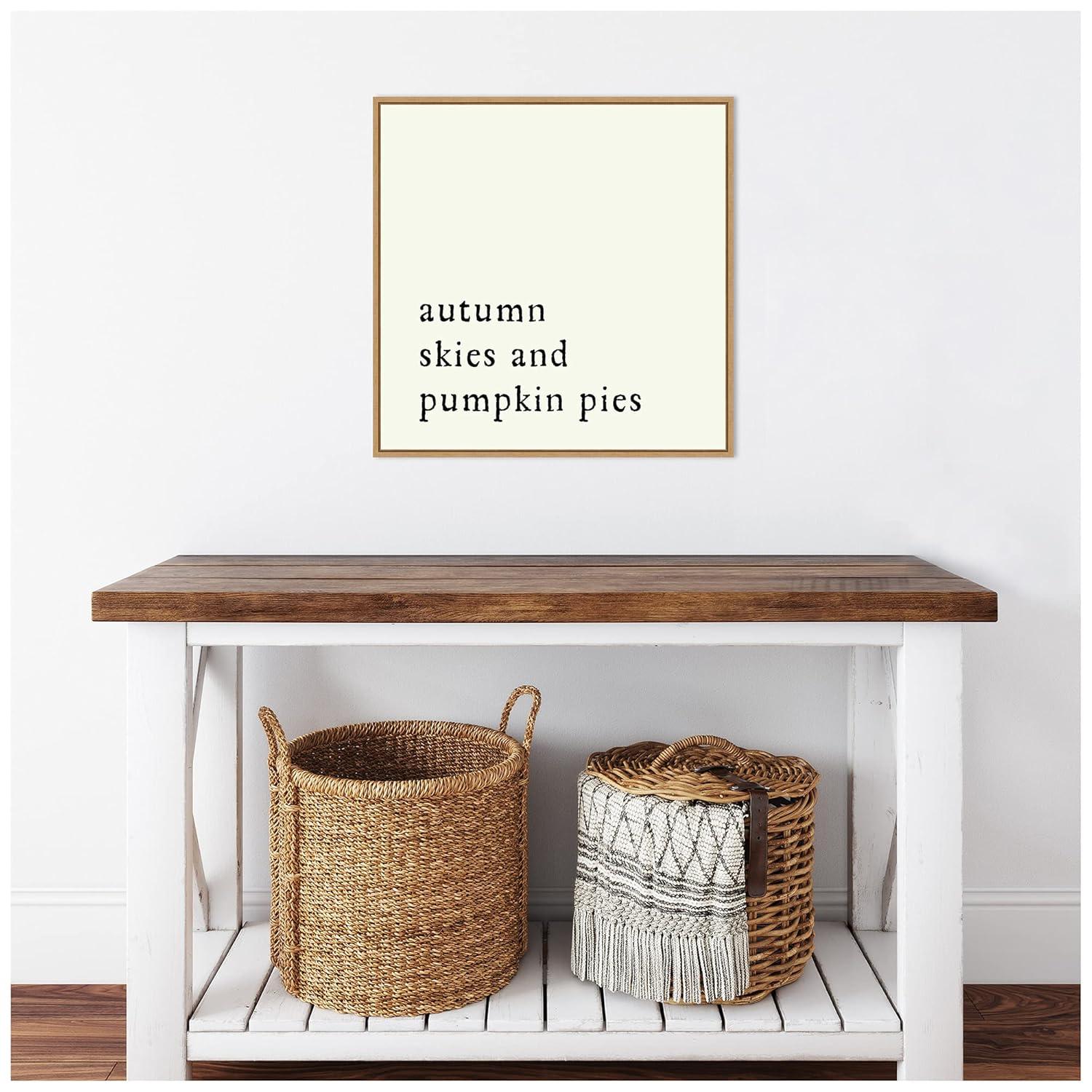 Amanti Art Autumn Skies Pumpkin Pies by Amanti Art Portfolio Canvas Wall Art Print Framed 22 x 22-in.