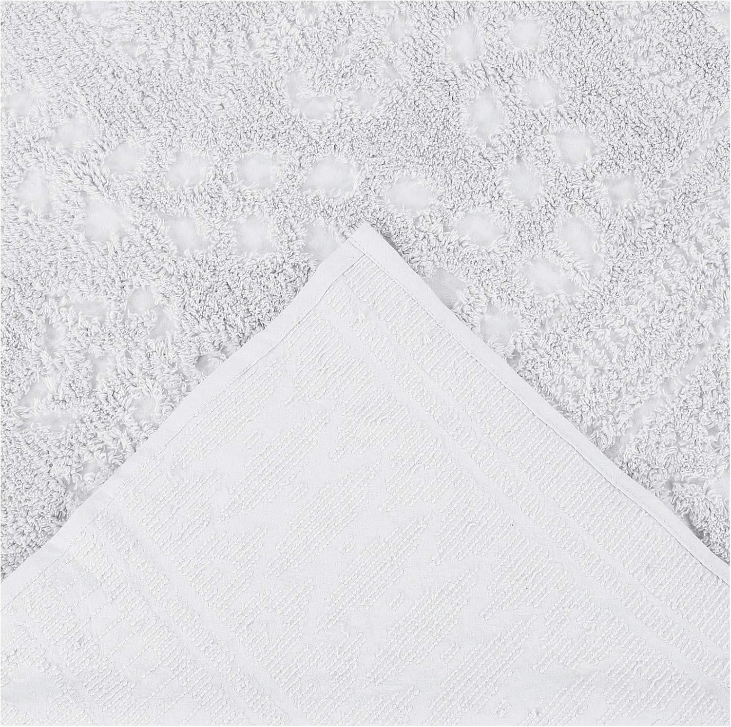 Euro Rio Collection 100% Cotton Tufted Unique Luxurious Floral Design Pillow Sham White - Better Trends