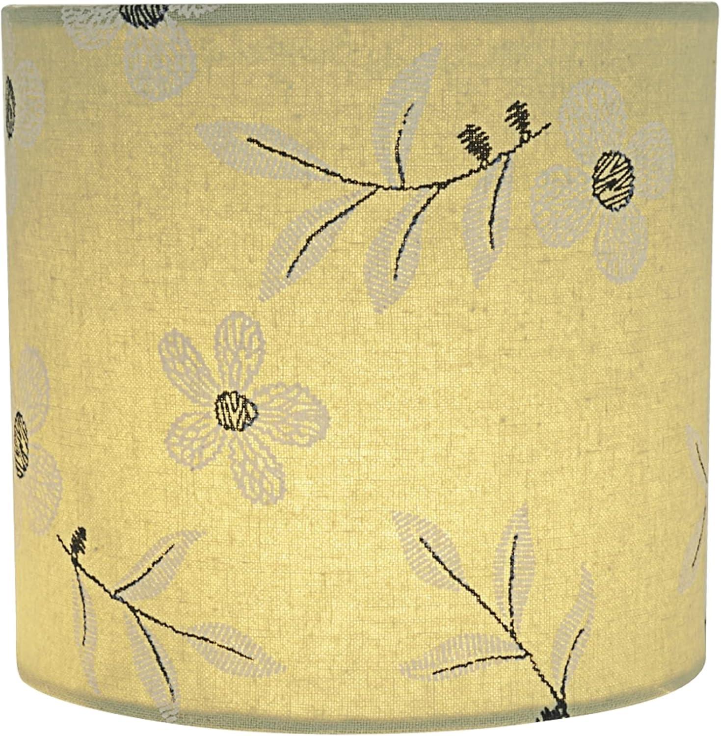 Aspen Creative 31197 Transitional Drum (Cylinder) Shaped Clip-On Construction Lamp Shade in Light Green, 5" wide (5" x 5" x 5")