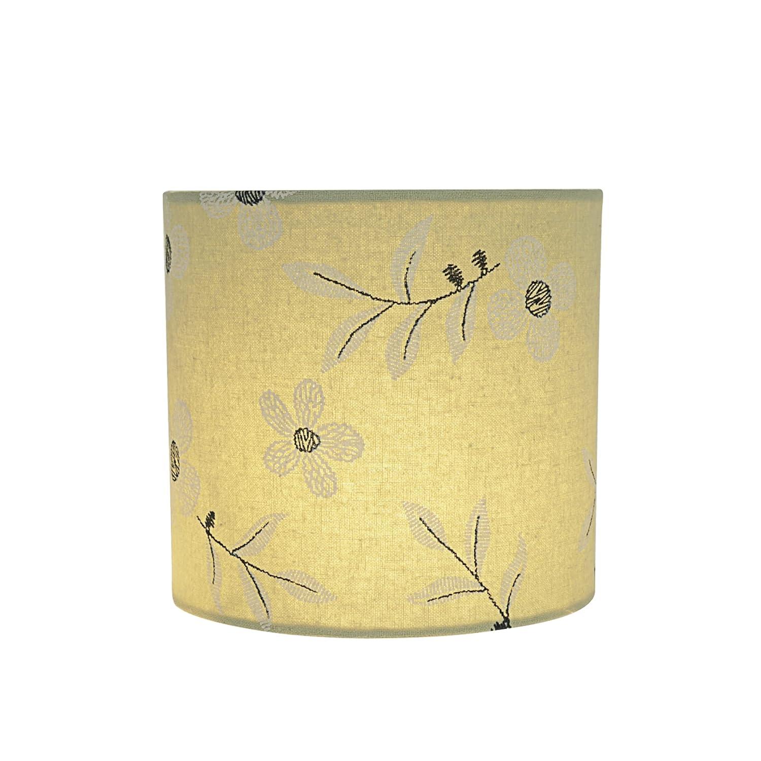 Aspen Creative 31197 Transitional Drum (Cylinder) Shaped Clip-On Construction Lamp Shade in Light Green, 5" wide (5" x 5" x 5")