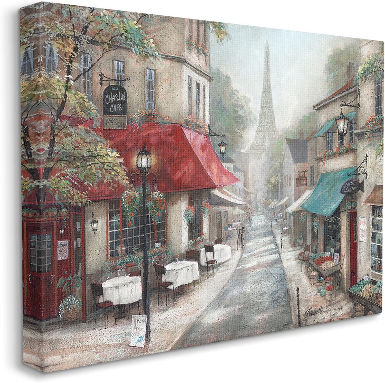 Stupell Industries " Parisian City Streets Traditional Countryside Bistro Architecture " by Ruane Manning