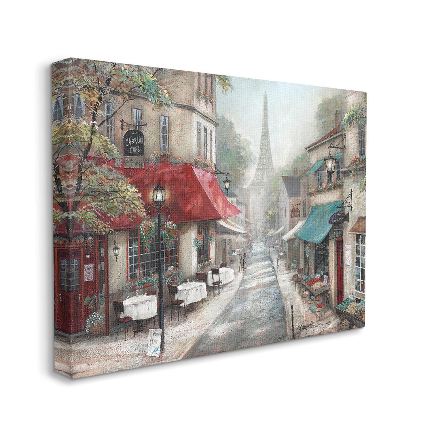 Stupell Industries " Parisian City Streets Traditional Countryside Bistro Architecture " by Ruane Manning