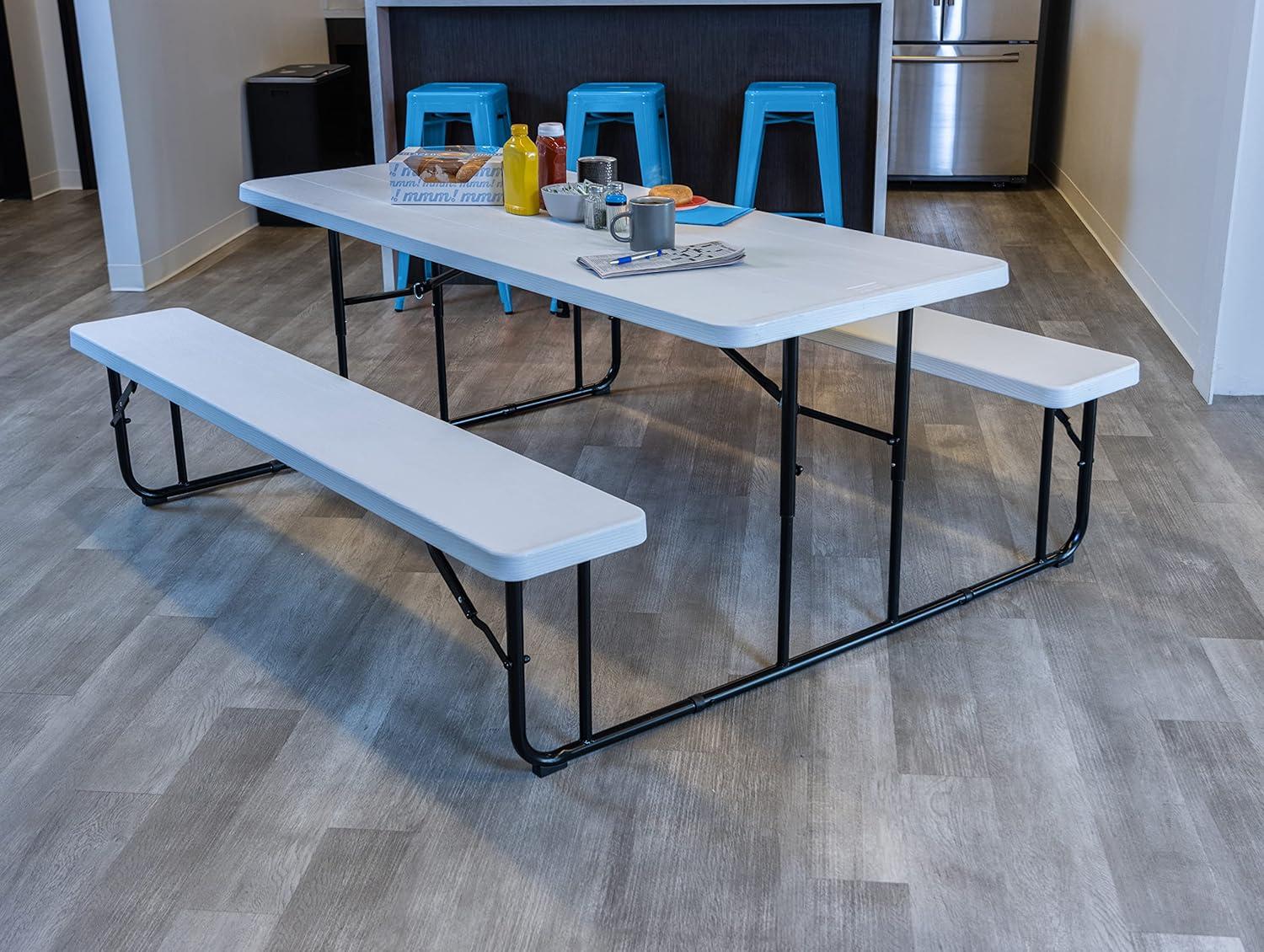 Iceberg Enterprises 72'' Rectangular Portable Folding Table with 2 Chairs