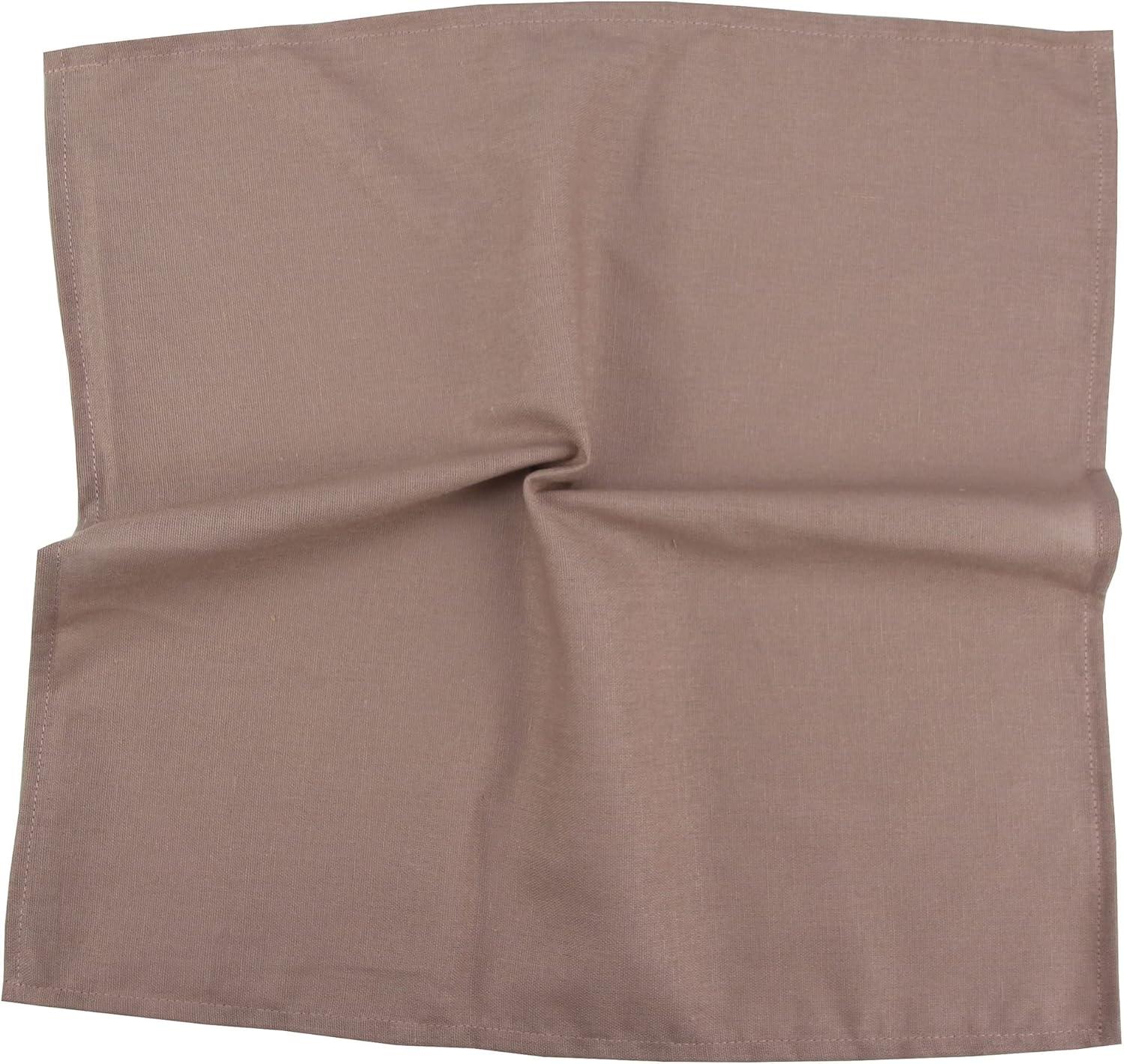 Solid Color Linen Cotton Thin Dinner Cloth Napkins Set of 12 (40 x 40 cm) for Events & Home Use