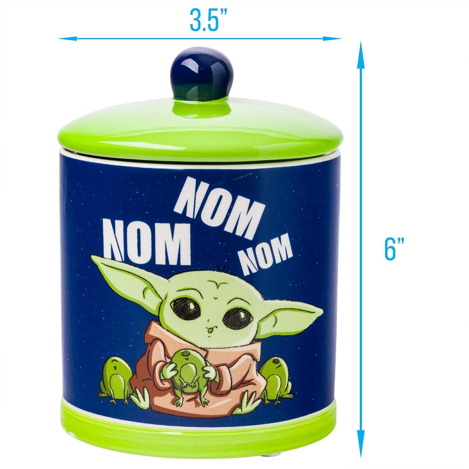 Star Wars Grogu Nom Nom Ceramic Cookie Jar with Lid