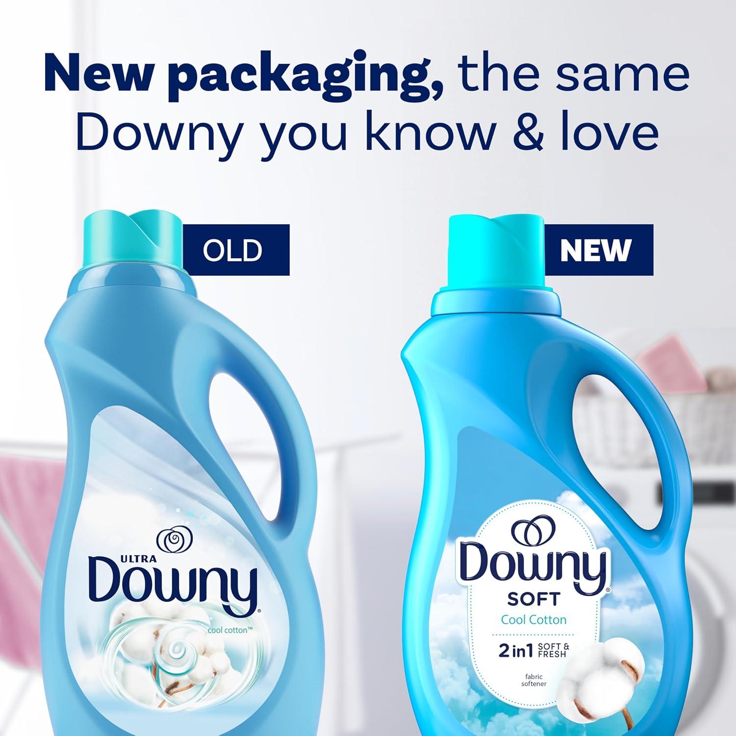 Downy Liquid Fabric Softener, Cool Cotton Scent, 111 fl oz, 150 Loads