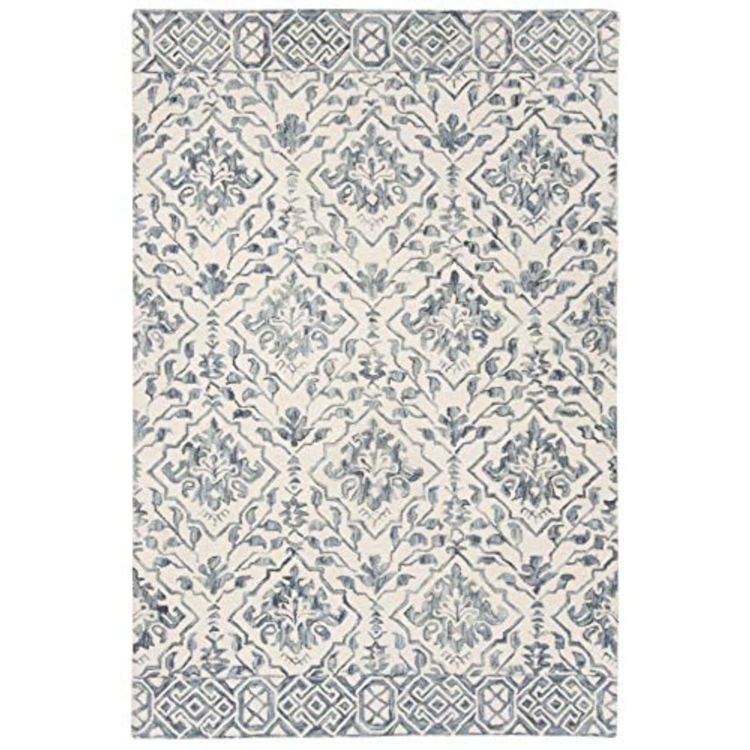 Dip Dye DDY901 Hand Tufted Area Rug - Blue/Ivory - 5'x8' - Safavieh.