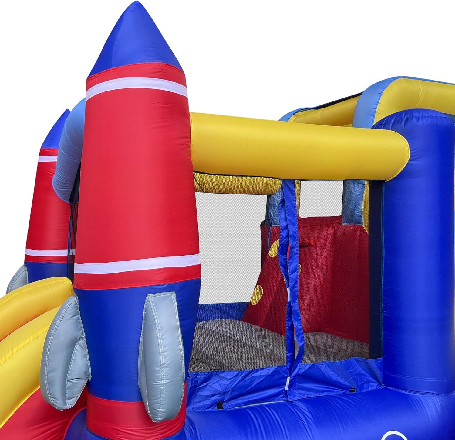 12' x 13' Rocket Bounce House with Slides and Air Blower