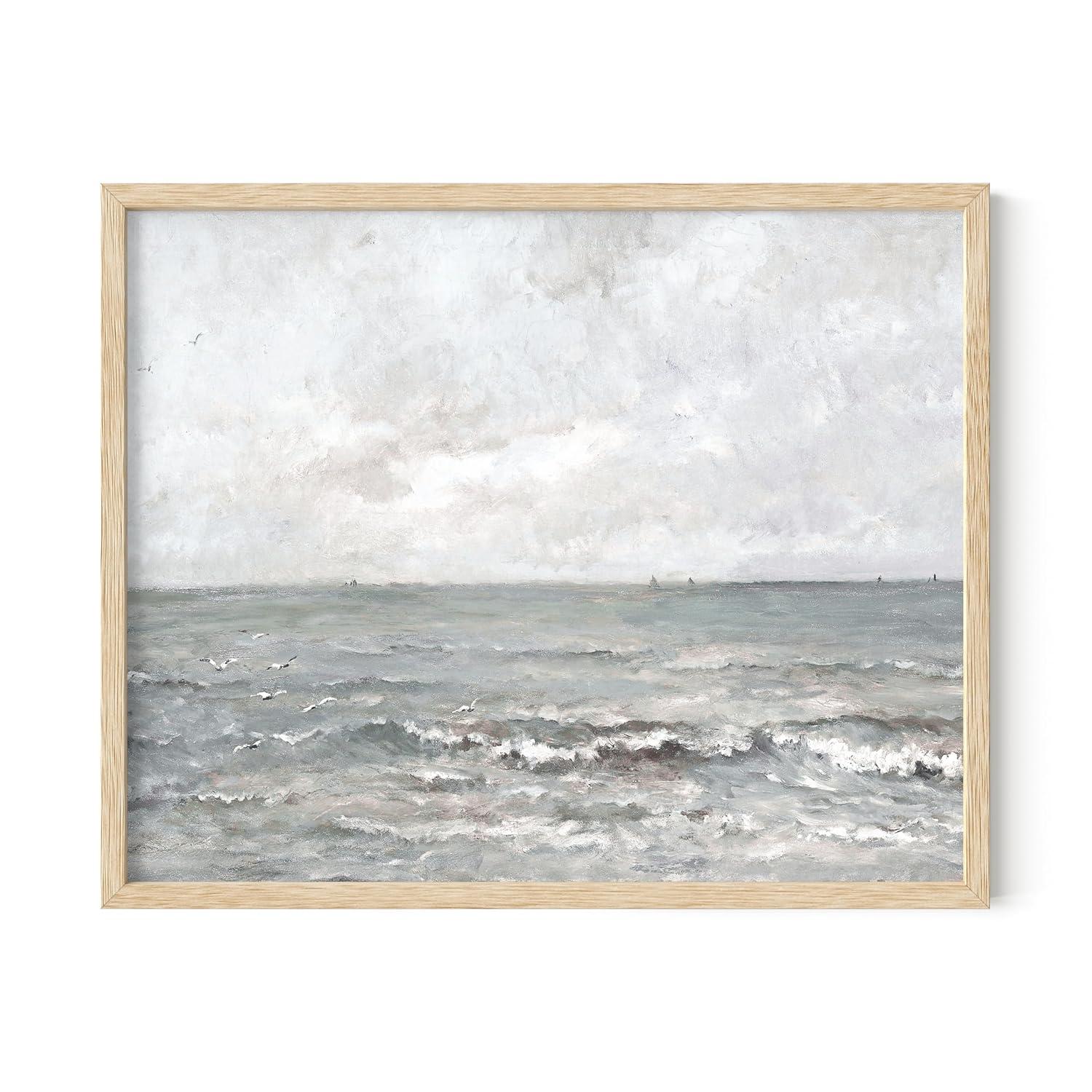 HAUS AND HUES Sea Wall Art - Modern Wall Paintings for Living Room and Stylish Bathroom Decor in Vintage and Farmhouse Styles (8x10 Unframed)