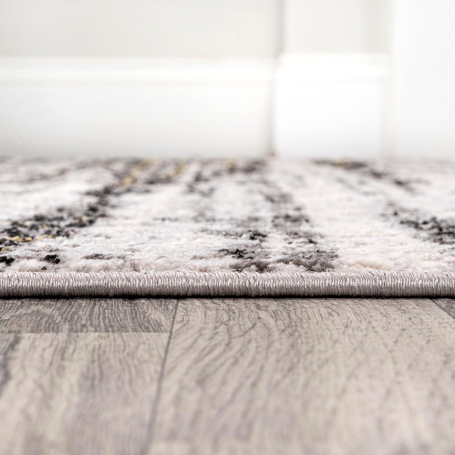 JONATHAN Y Tidal Modern Strie' Ivory/Black 3 ft. x 5 ft. Area Rug