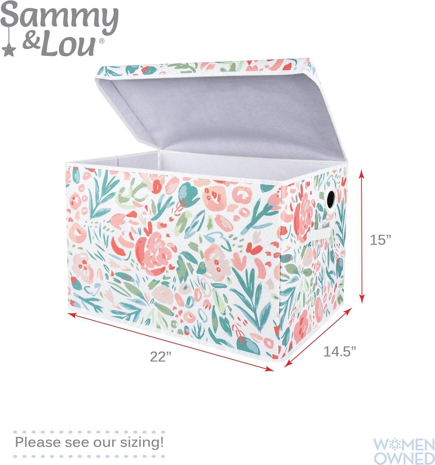 Sammy & Lou Kids' Felt Toy Chest, Toy Storage Box, Painterly Floral