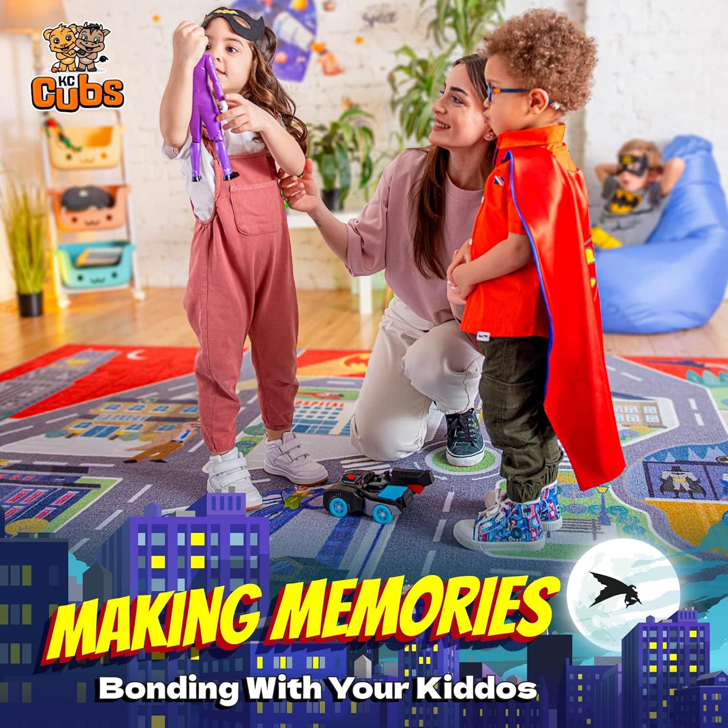 KC Cubs Looney Tunes Hopscotch Number Educational Learning Fun Game Non Slip Kids Rug Classroom Playroom