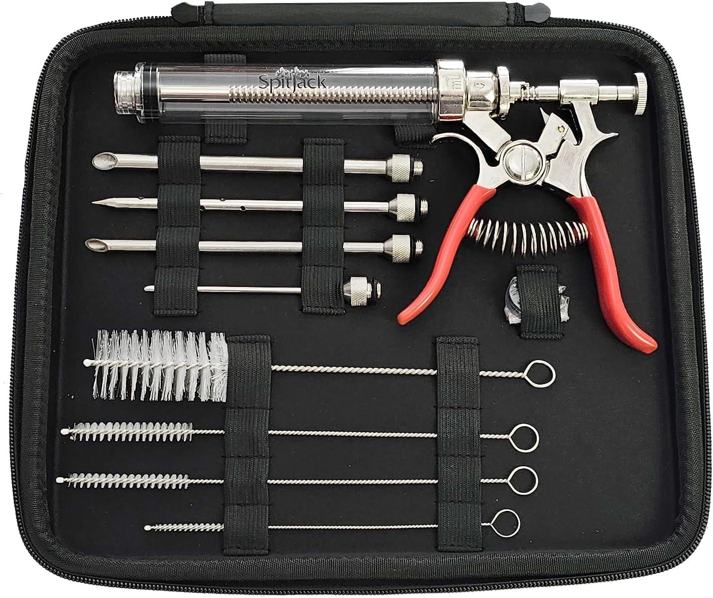 SpitJack PULSE Meat Injector Gun with Syringe for BBQ