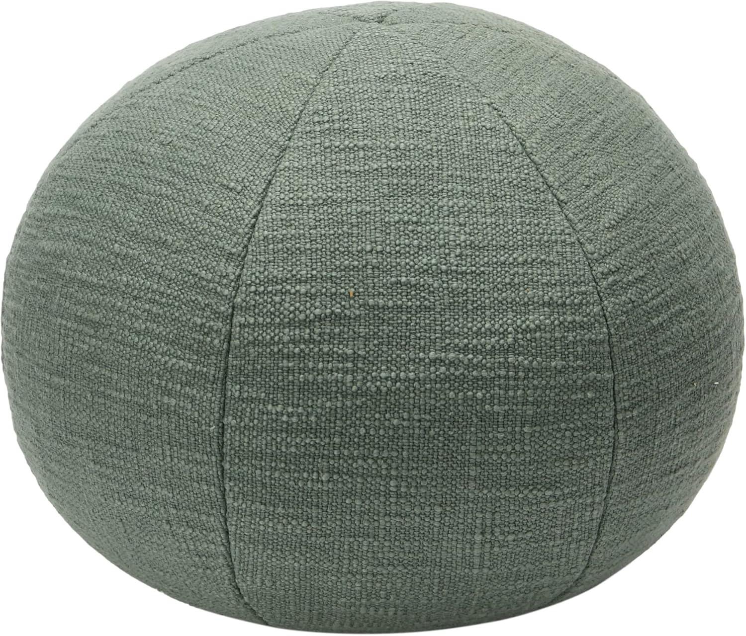 Sage Cotton Round Orb Throw Pillow, 12"