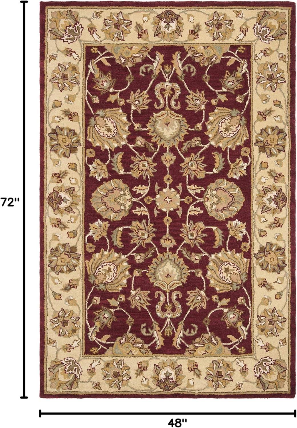 SAFAVIEH Heritage Regis Traditional Wool Area Rug, Red/Gold, 4' x 6'