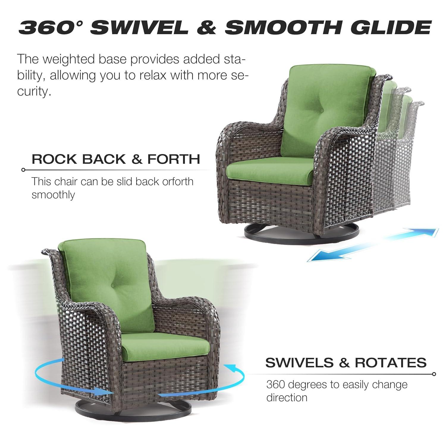 COZYWOR Outdoor Dining Armchair with Cushion