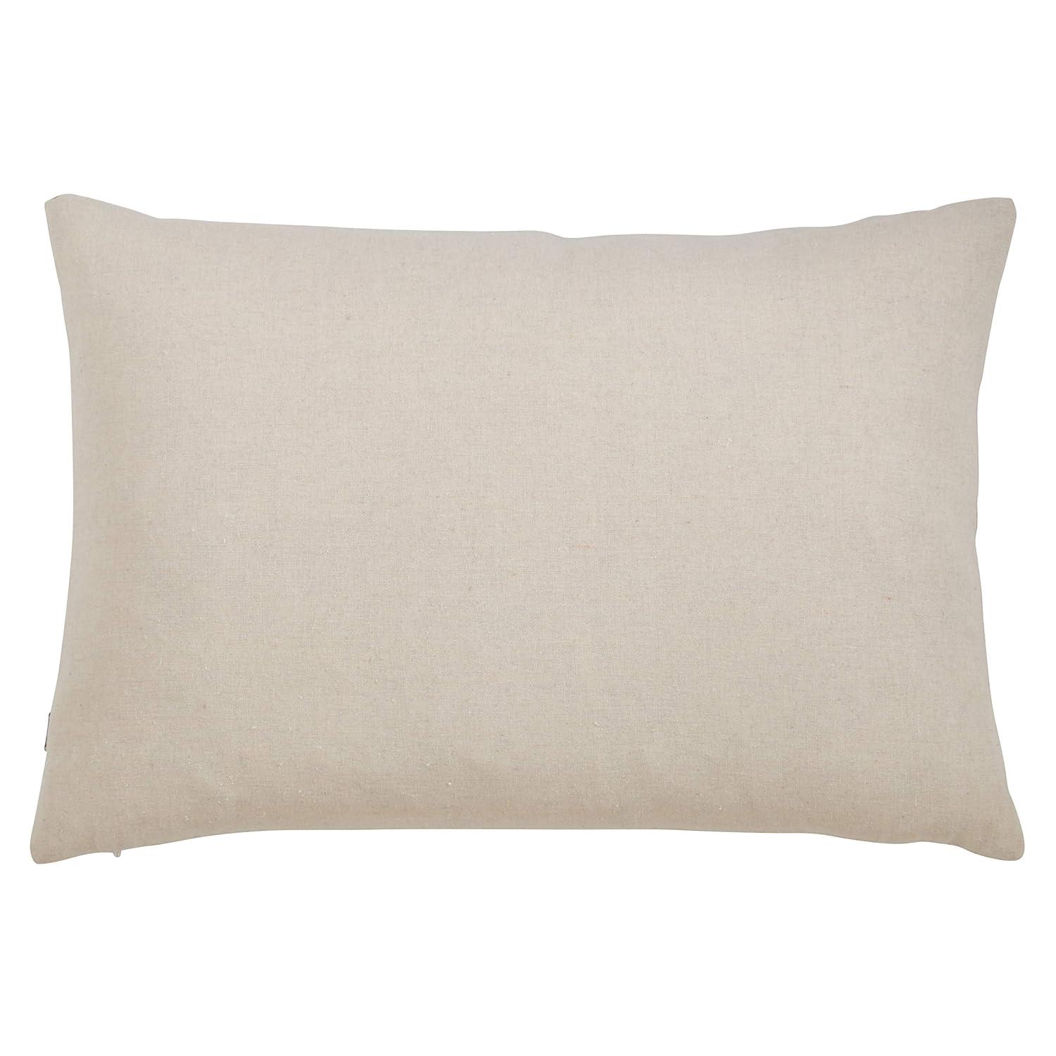 Saro Lifestyle Plaid Christmas Sheep Decorative Pillow Cover, Red, 13" x 20"
