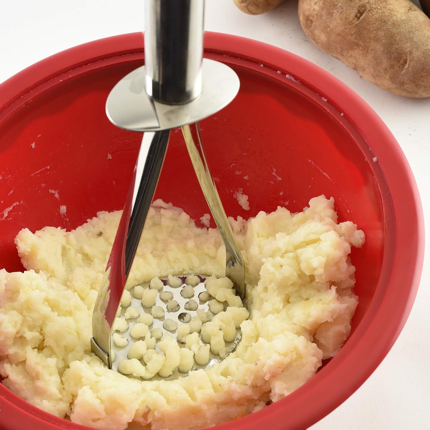 Stainless Steel Potato Masher with Non-Slip Guard