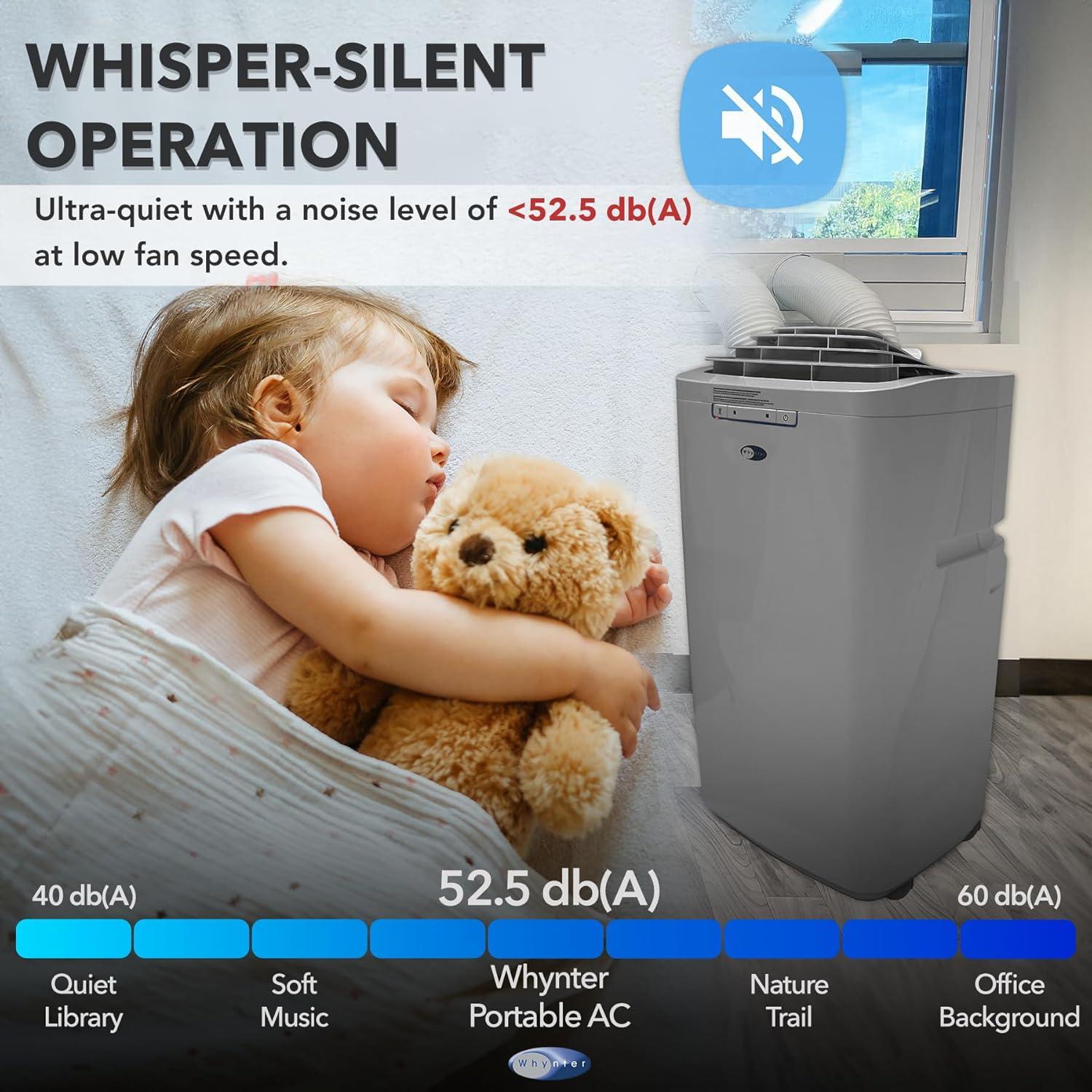 Whynter Whynter 13000 BTU Dual Hose Portable Air Conditioner for 420 sq. ft. Gray