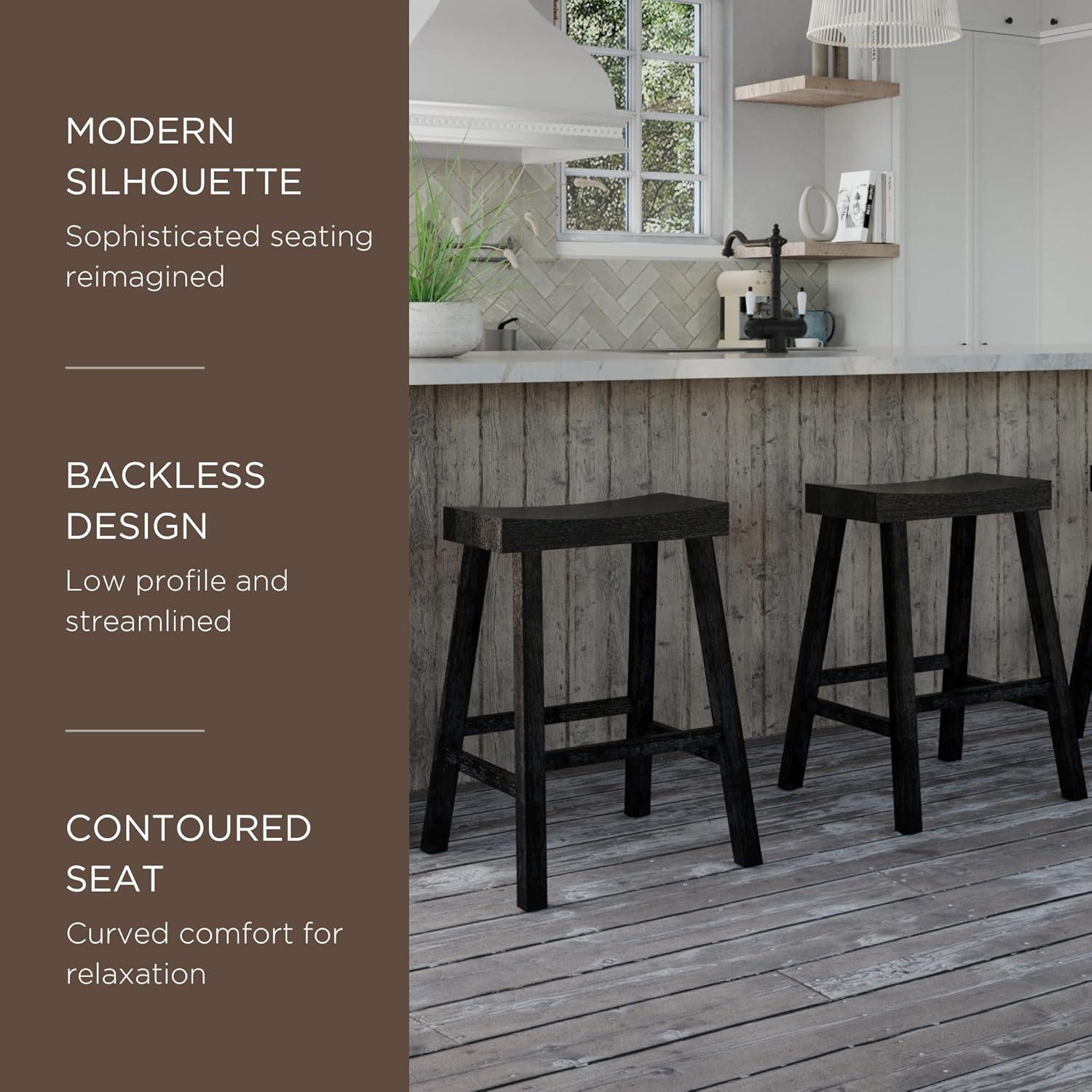 Maven Lane Vincent Wooden Kitchen Bar Stool