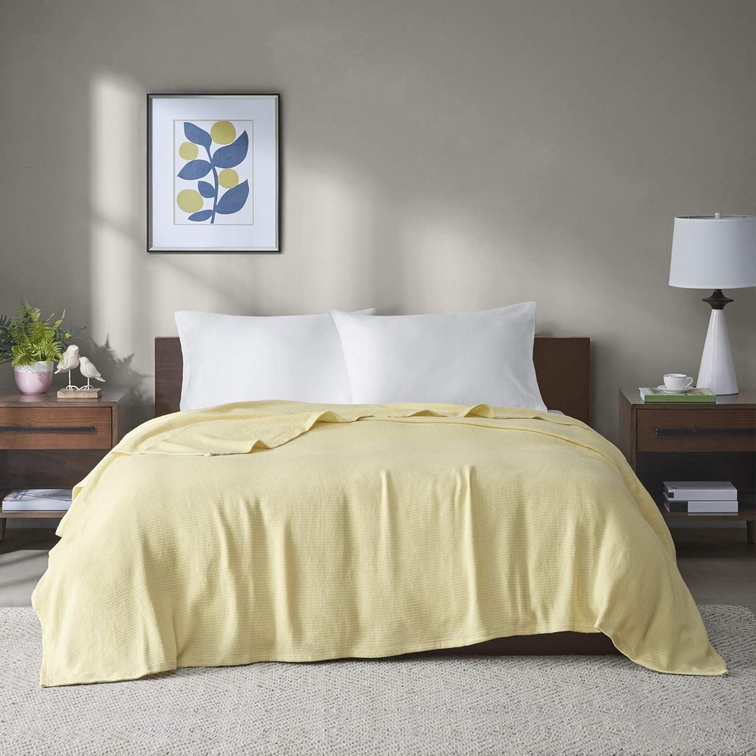 Freshspun Basketweave Cotton Bed Blanket