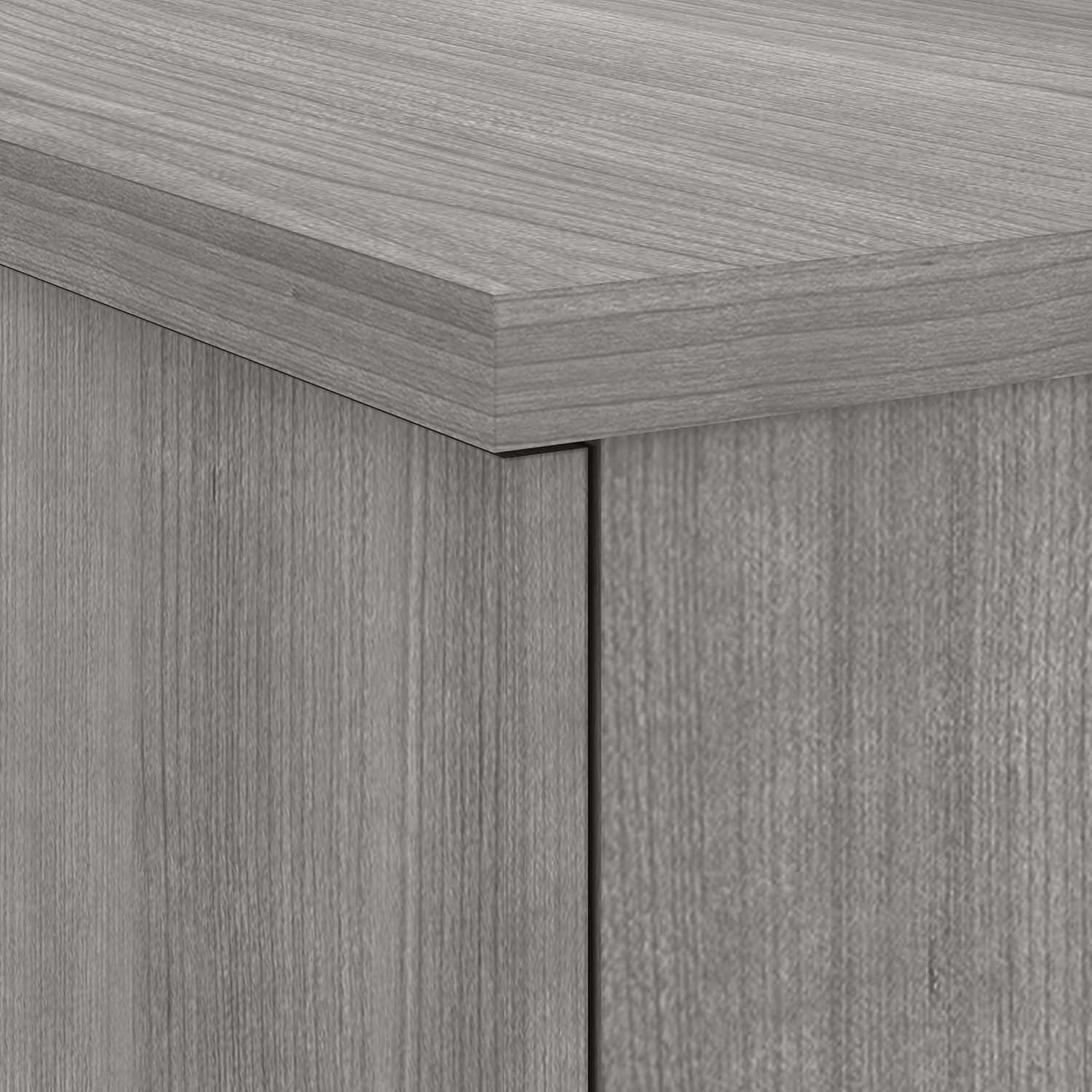 Bush Furniture Somerset 60" L Shaped Desk with Storage, Platinum Gray