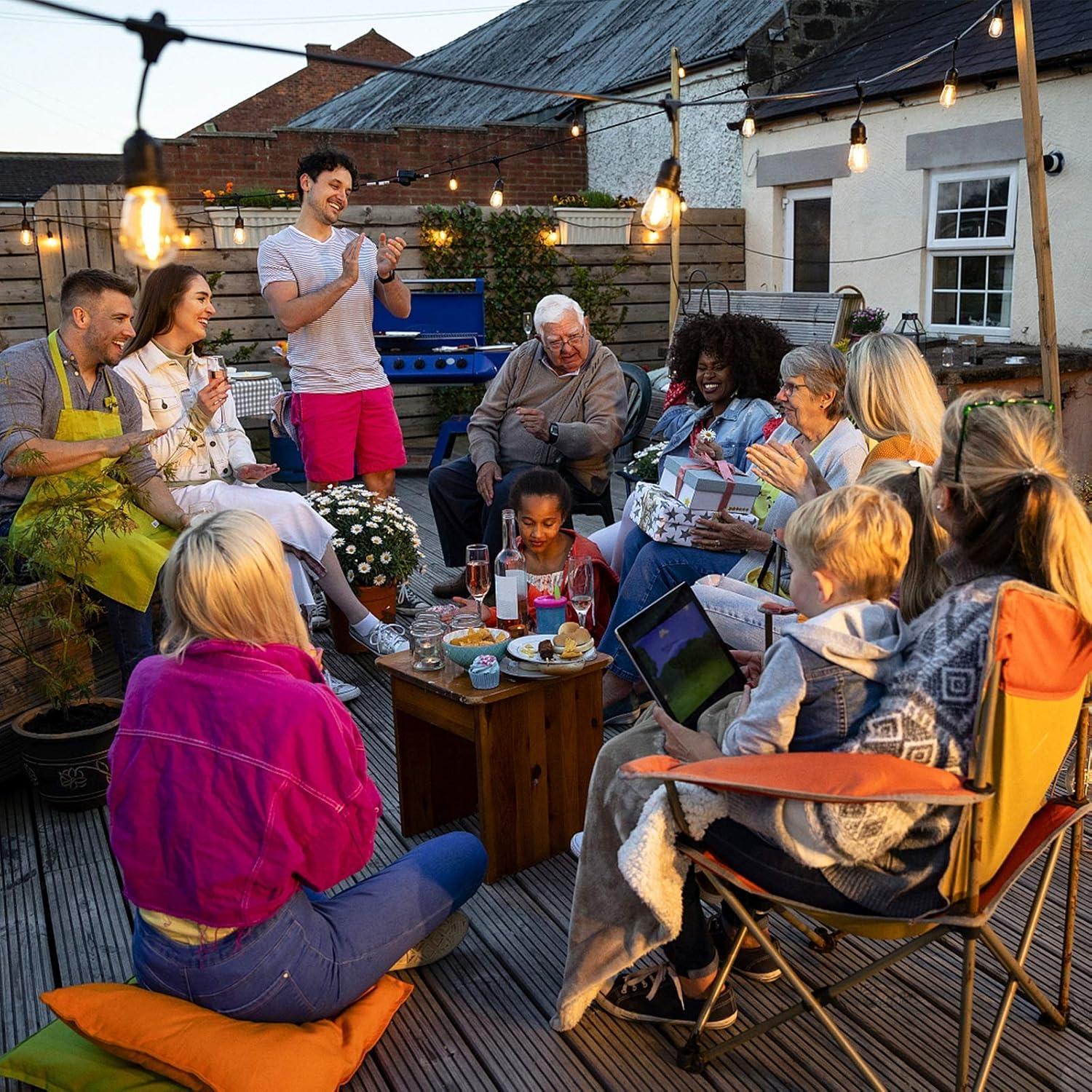 ROMANJOY 15Pack 2W S14 Replacement LED Bulbs, 2200K Warm White Waterproof Outdoor String Lights Vintage LED Filament Bulb, E26 Base Edison LED Light Bulbs