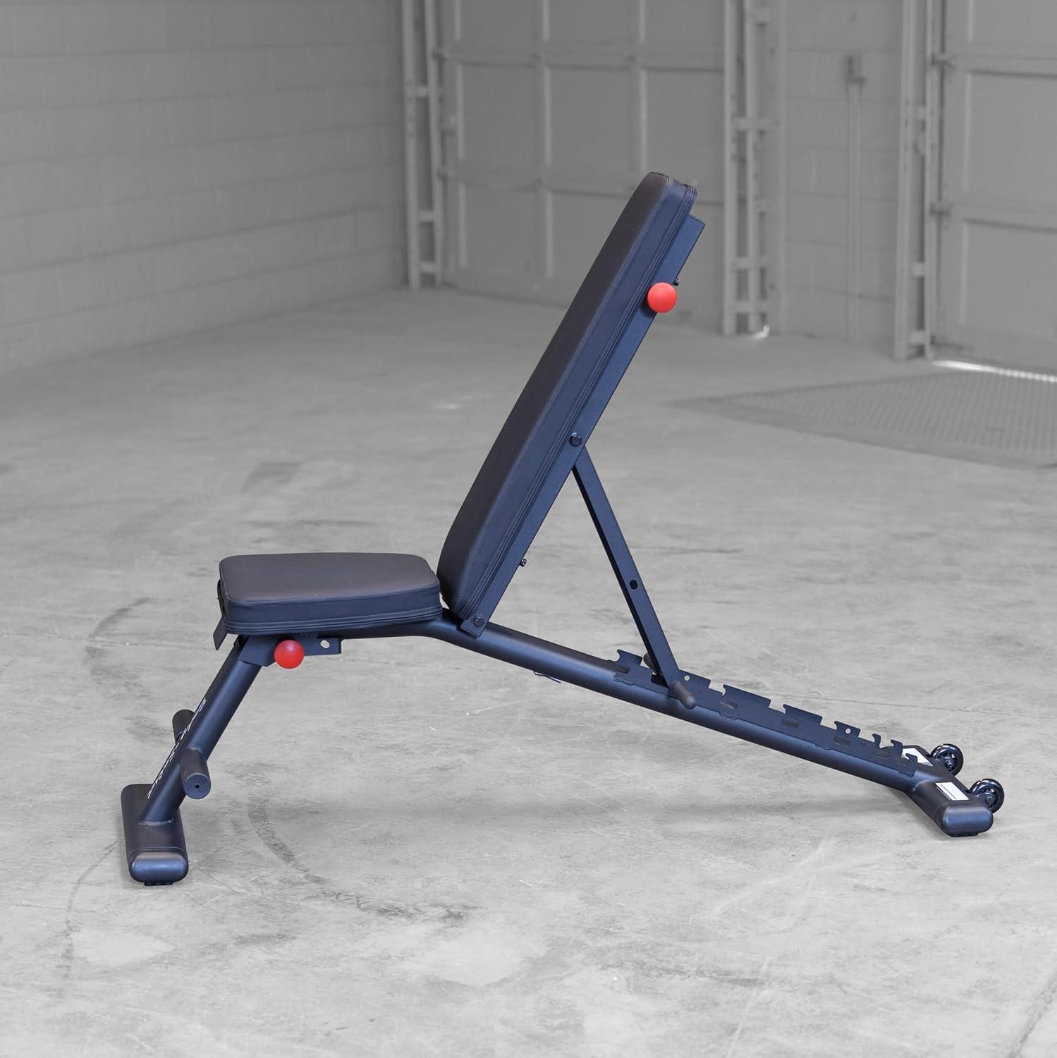 Black Adjustable Multi-Position Folding Workout Bench