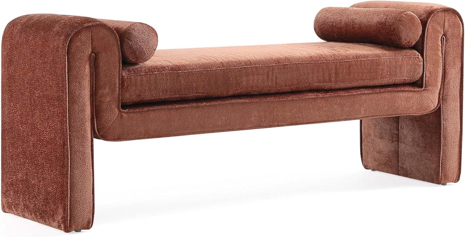 Manhattan Comfort 59" Concord Modern Chenille Upholstered Bench