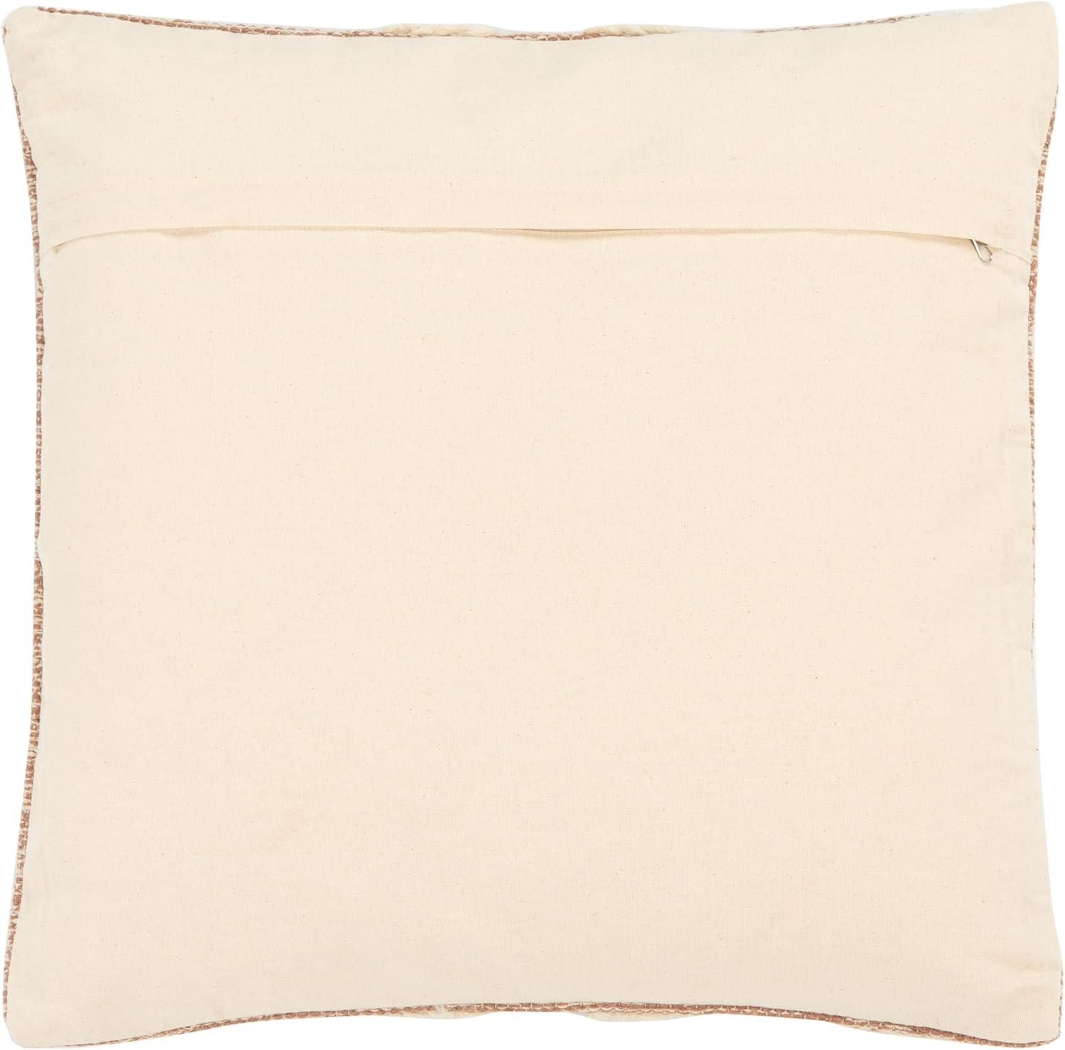 SAFAVIEH Lannie Knitted Medallion Accent Pillow, 18" x 18", Peach