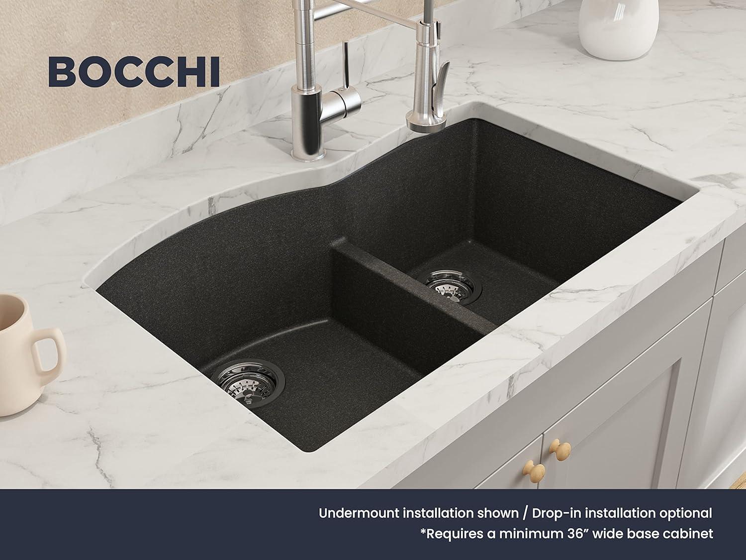 Campino 33'' L Double Bowl Granite Kitchen Sink