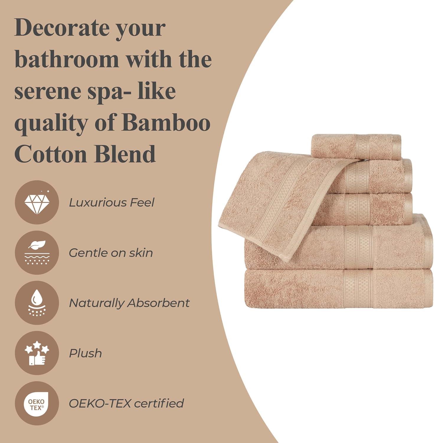 Superior Zinnia 60% Cotton And 40% Rayon From Bamboo Terrycloth Bath Towels