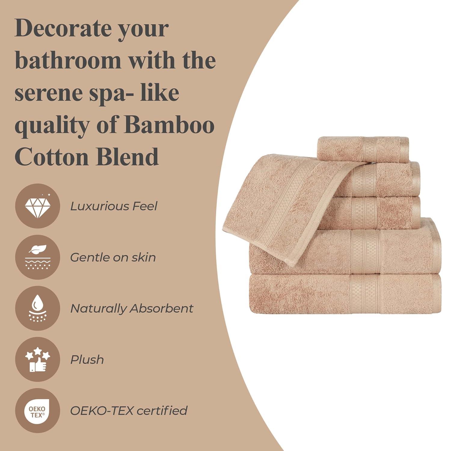 Superior Zinnia 60% Cotton And 40% Rayon From Bamboo Terrycloth Bath Towels