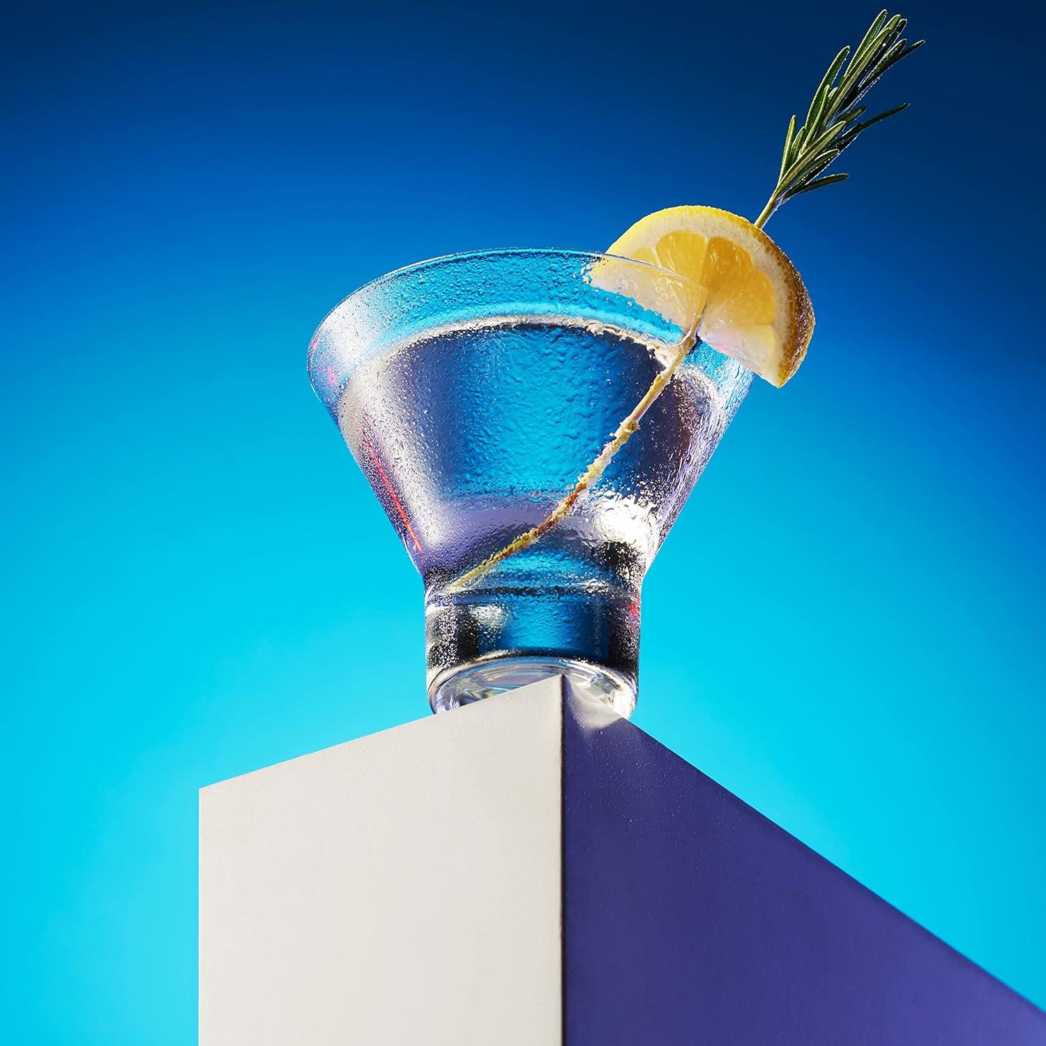 Godinger Martini Glasses, Italian Cocktail Glasses, Dessert Cups, Set of 4, 8oz - Made in Italy