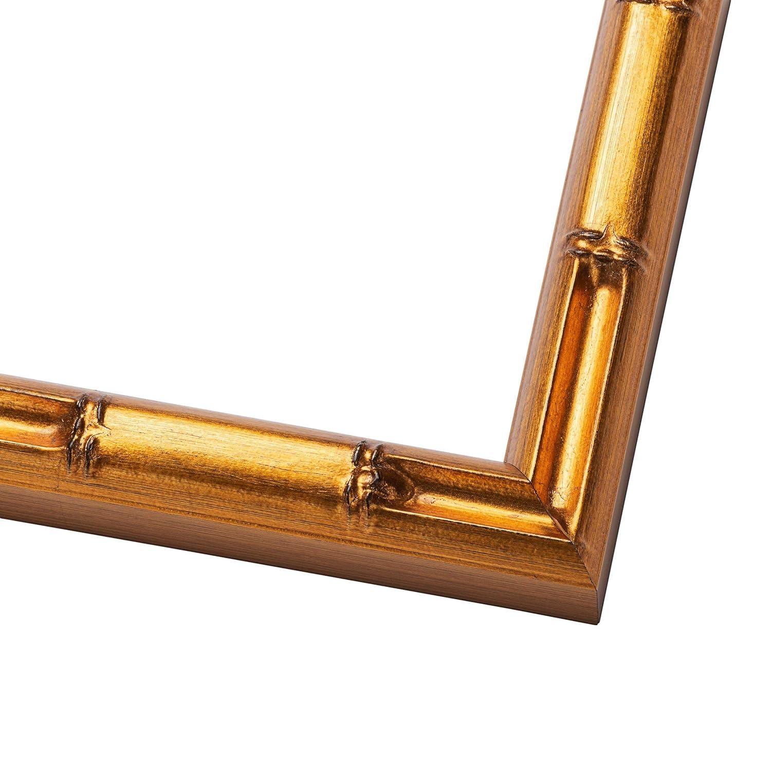 8x8 Frame Beaded Gold Solid Wood Picture Frame | 0.75 Inches Moulding Width | Liscio Oro