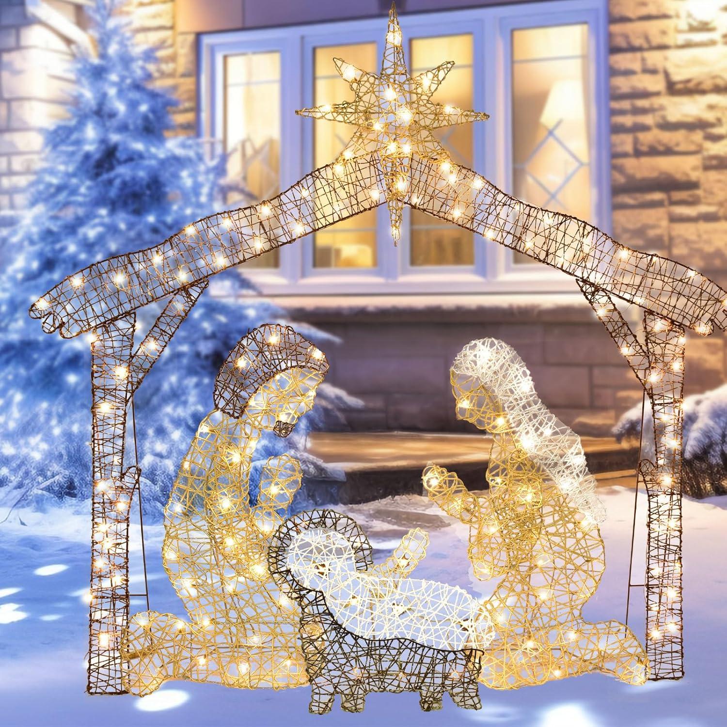 The Holiday Aisle® Christmas Nativity Scene Yard Decoration Light Display