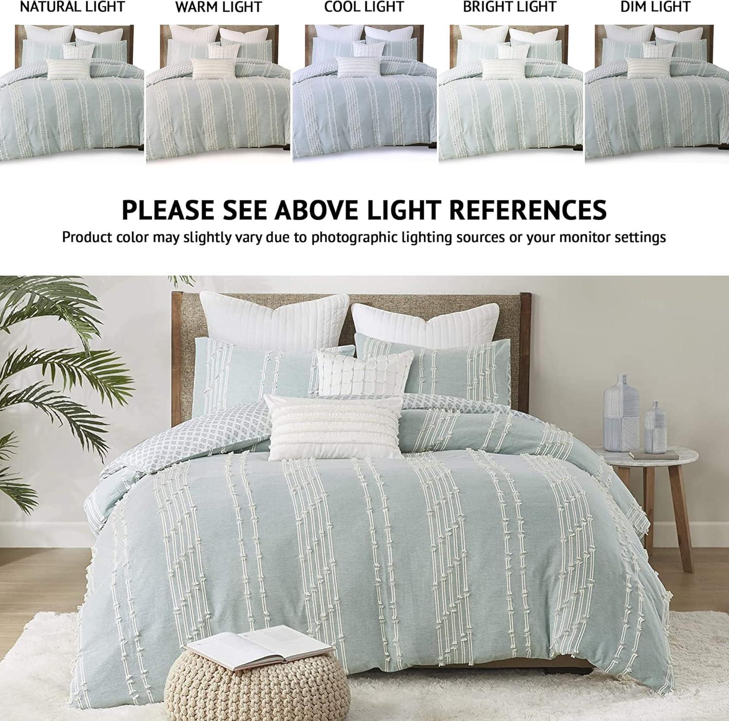 INK+IVY 3 Piece Cotton Jacquard Bedding Set