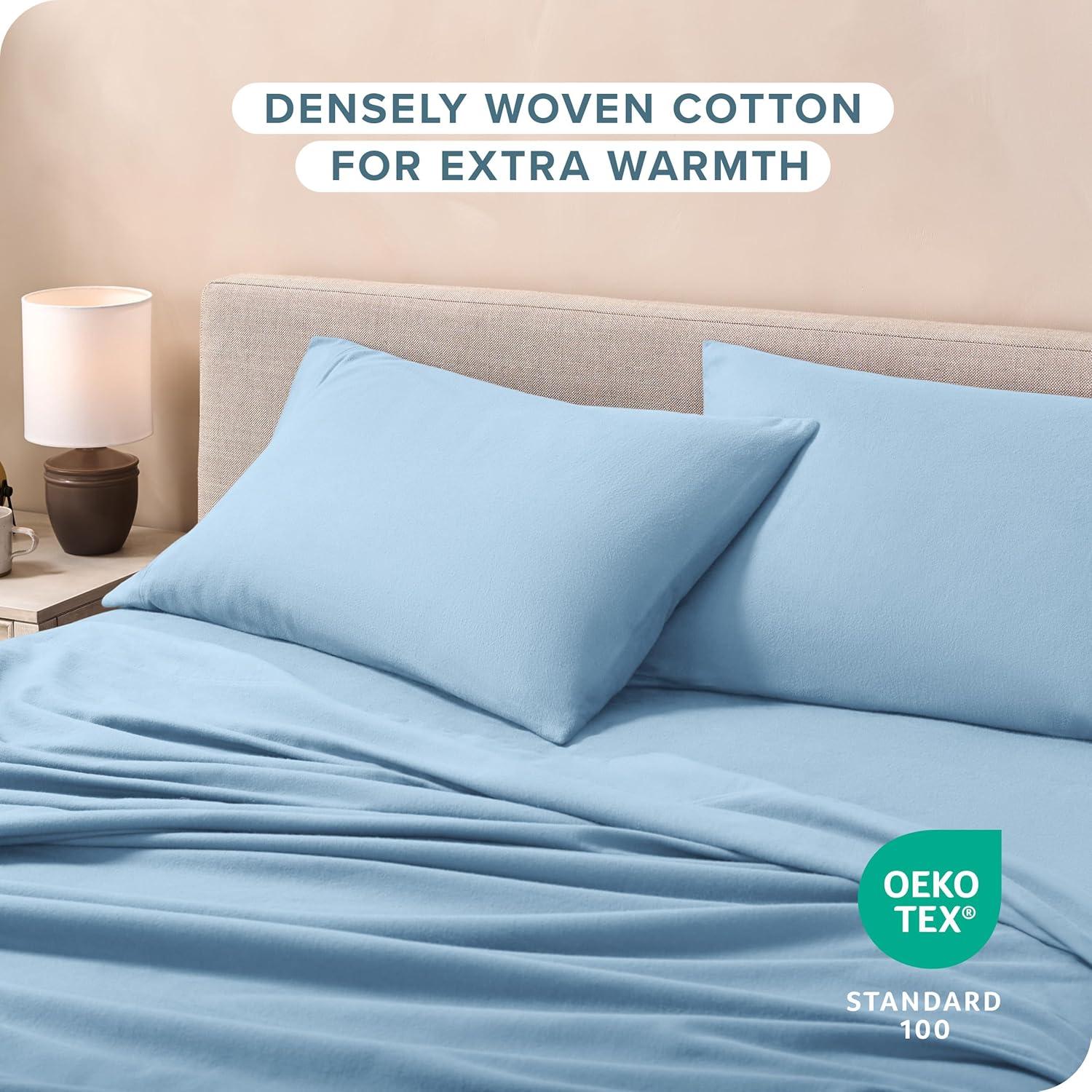 Bare Home 100% Cotton Flannel Pillowcase (Set of 2)