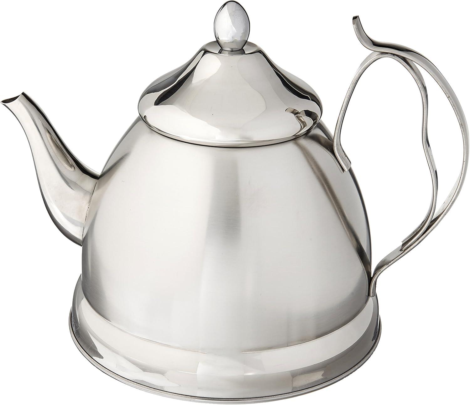 Brushed Stainless Steel 2.0 Qt Tea Kettle with Infuser